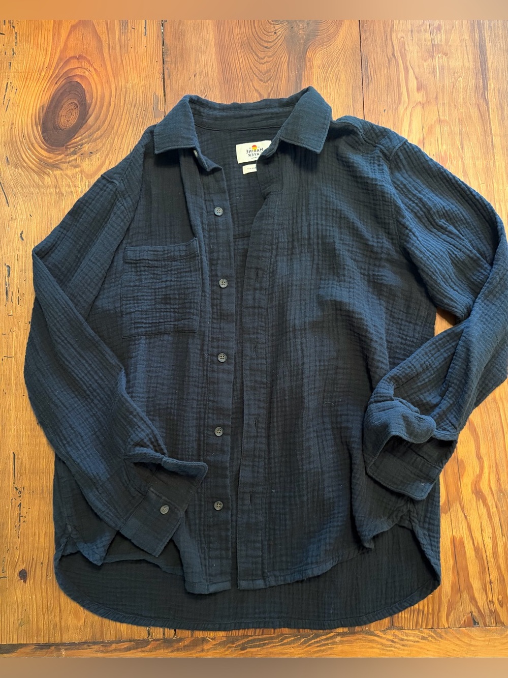 Marine Layer Relaxed Double Cloth Shirt size xs